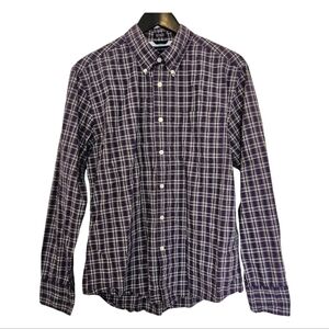 Tommy Hilfiger Yellow and Purple Casual Button Down Shirt